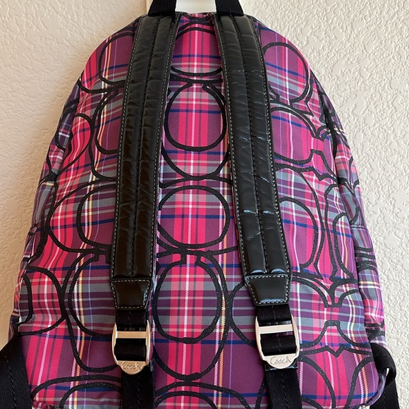 PRISTINE Coach Tartan Large Backpack - Picture 6 of 16